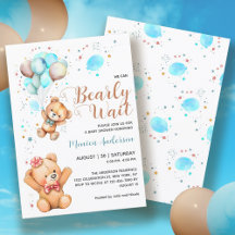 Boy Teddy Bear Podemos Esperar A Baby Shower