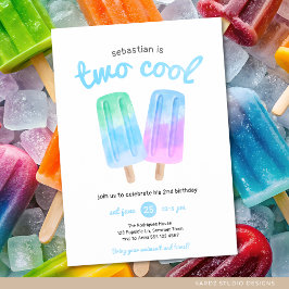 Invitación Boy Two Guay Popsicle Summer Fiesta Cumpleaños