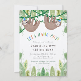 Invitación BOYOS DE BOYA LLAVE fiesta de cumpleaños en azul y