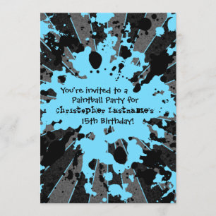 Invitación Boys azul cumpleaños