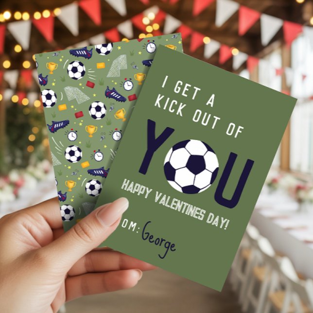 Invitación Boys Classroom Soccer Football Valentines Card  (Subido por el creador)