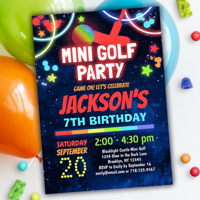 Invitación Boys Mini Golf fiesta de cumpleaños (Subido por el creador)
