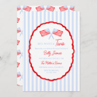 Boys Preppy Blancos Rojos y Dos Cumpleaños Patriót