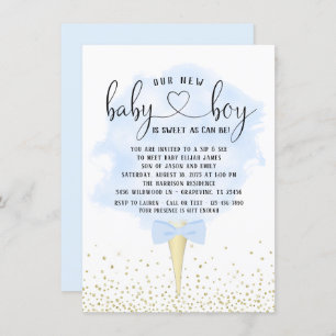 Invitación Boys Sip Véase Cotton Candy Baby Shower