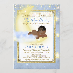Invitación Boys Twinkle Twinkle Little Star Baby Shower