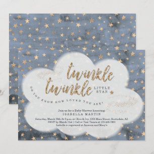 Invitación Boys Twinkle Twinkle Little Star Baby Shower
