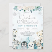 Boys Winter Animals Winter Onederland Cumpleaños