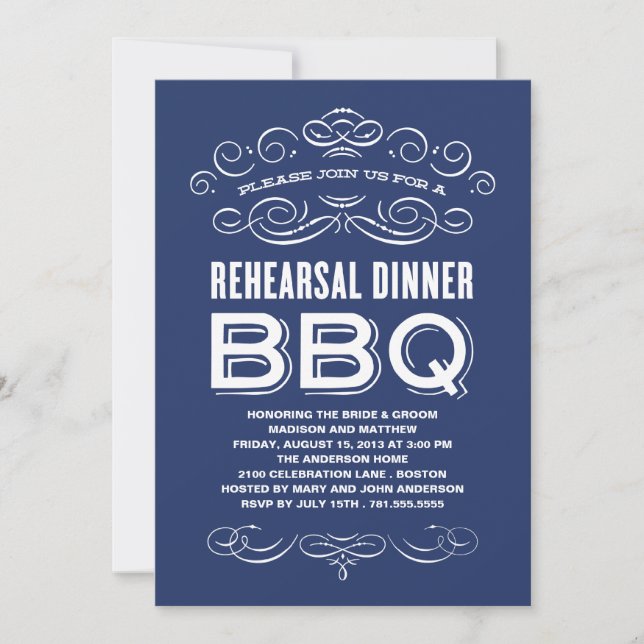 INVITACIÓN BQ DE VENTAJA| CENA REHEARSAL BBQ (Anverso)