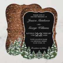 Bracket Black Snowy Wood & Forest Country Wedding
