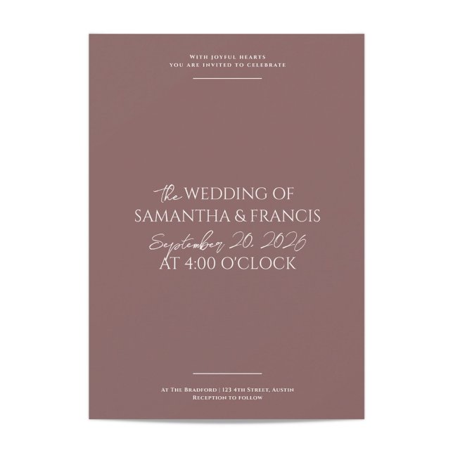 Invitación Bradford Modern Photo and Typography Boda (Subido por el creador)