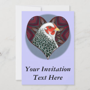 Invitación Brahma Hen Heart