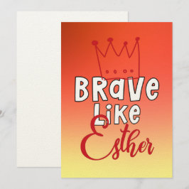Invitación Brave Like Esther - Inspirando el arte purista jud