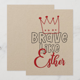 Invitación Brave Like Esther - Inspirando el arte purista jud