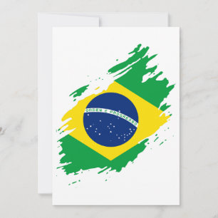 Invitación Brazil Ripped Flag National Pride Sports