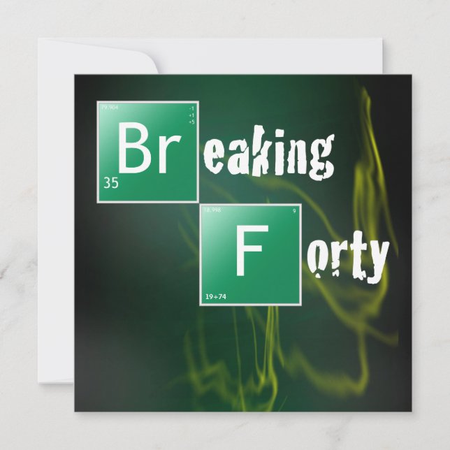 Invitación Breaking 40 Birthday Party (Anverso)
