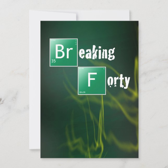 Invitación Breaking 40 Birthday Party (Anverso)