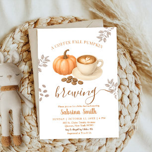 Invitación Breaking cinnamon Cosy Fall Pumpkin Baby Shower