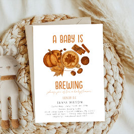 Invitación Breaking cinnamon Cosy Fall Pumpkin Baby Shower
