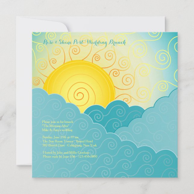 Invitación Breaking Sun Post Boda Brunch (Anverso)