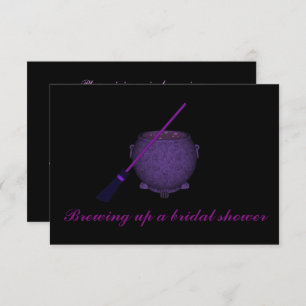 Invitación "Breaking Up a Bridal Shower" con Broom & Cauldron