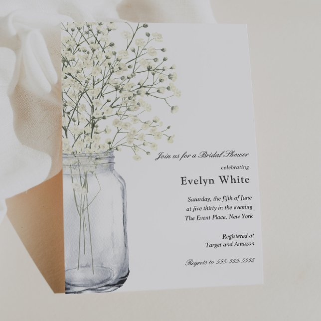 Invitación Breath Mason Jar Bridal Shower (Subido por el creador)