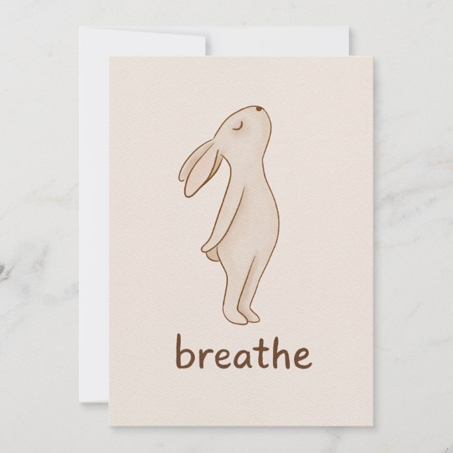 Invitación Breathe Bunny Encouragement Card (Anverso)