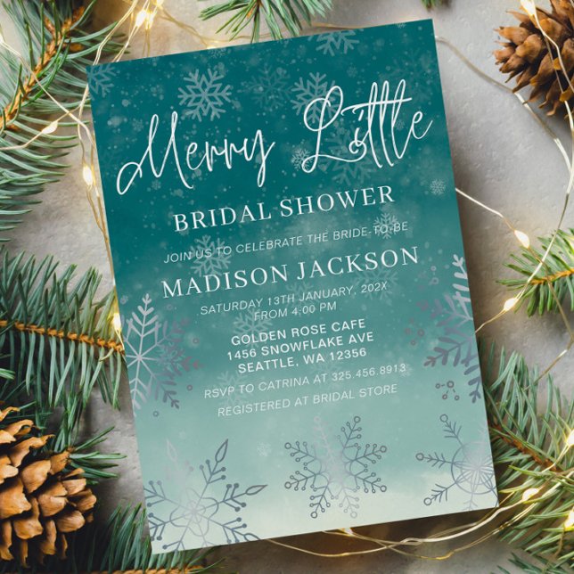 Invitación Brecha de novias de invierno de merry Little Navid (Subido por el creador)