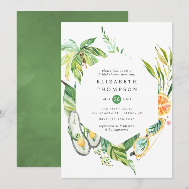 Invitación Brecha de novias en verano (Anverso / Reverso)