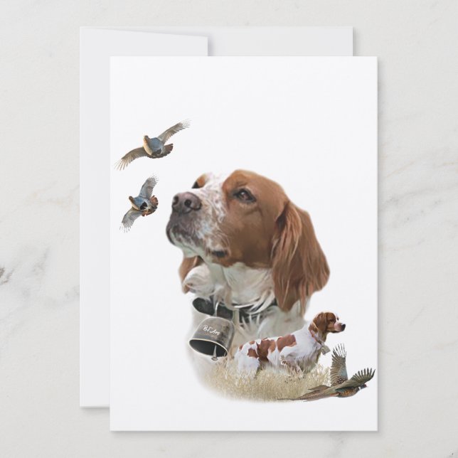 Invitación Bretaña francesa, arte de caza de aves (Anverso)