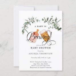 Invitación Breve de Bebé | Baby Shower acuarela