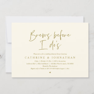 Invitación Brew antes que yo, Boda de la cena de ensayo