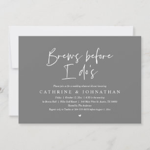 Invitación Brew antes que yo, Boda de la cena de ensayo