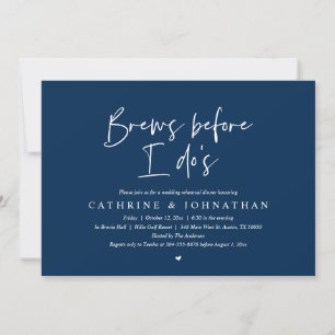 Invitación Brew antes que yo, Boda de la cena de ensayo
