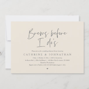 Invitación Brew antes que yo, Boda de la cena de ensayo