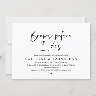 Invitación Brew antes que yo, Boda de la cena de ensayo
