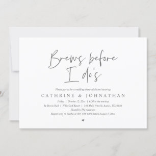 Invitación Brew antes que yo, Boda de la cena de ensayo