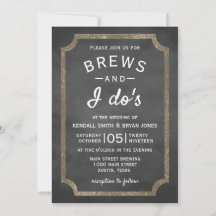 Brews and I Do's Brewery Chalkboard Boda