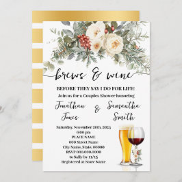 Invitación Brews & Wine Before I do Winter Couples Shower