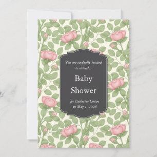 Invitación Briar Rosa Garden Antique White Baby Shower
