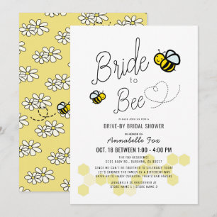 Invitación Brida a bebe ducha de novia con guía de blancos
