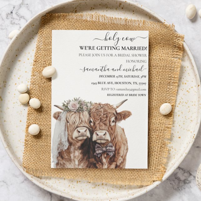 Invitación Brida de Holy Cow Highland Bride Groom (Subido por el creador)