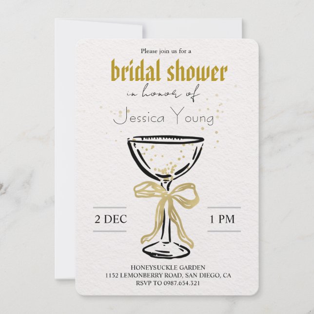 Invitación Bridal Bash & Cocktail Call bridal  (Anverso)