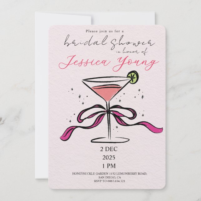 Invitación Bridal Bash & Cocktail Call novia (Anverso)