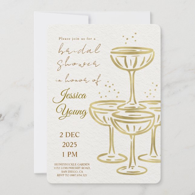 Invitación Bridal Bash & Cocktail Call novia (Anverso)