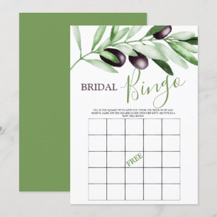 Invitación Bridal Bingo Olive Brands Bridal Shower Game
