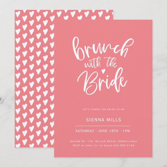 Invitación Bridal Brunch Bridal Calligraphy (Anverso / Reverso)