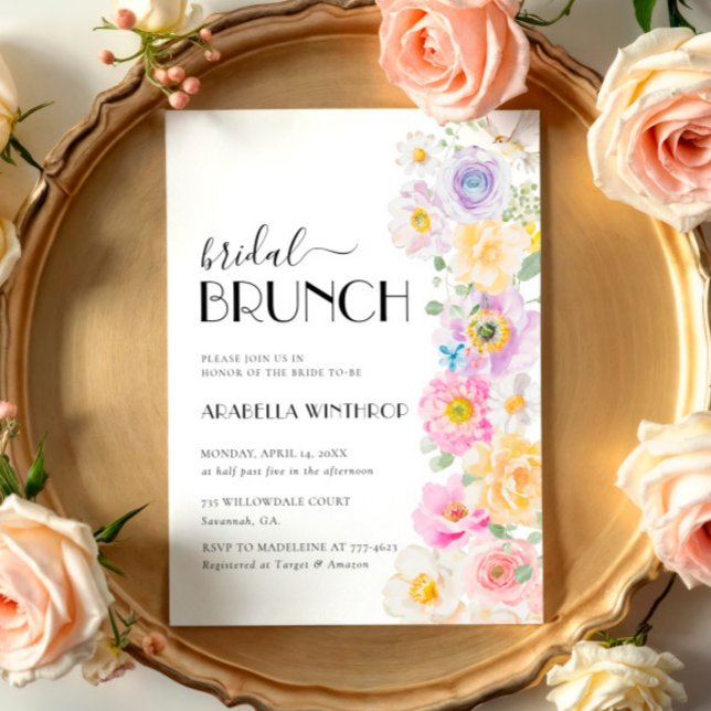 Invitación Bridal Brunch de Bridal de los Jardines Florales B (Subido por el creador)