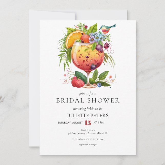 Invitación Bridal Brunch | Ducha de pareja (Anverso)