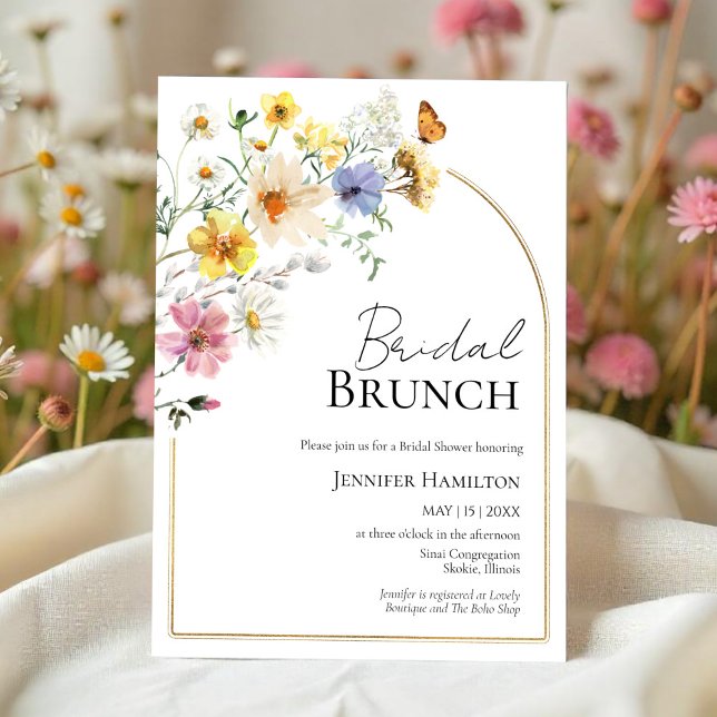Invitación Bridal Brunch | Ducha nupcial del Boho Wildflower (Subido por el creador)