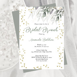 Invitación Bridal Brunch Gold Stars 